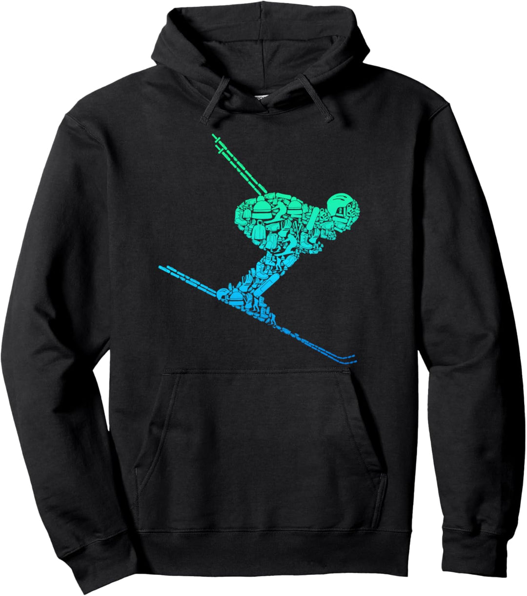 Skifahren Skifahrer Ski Pullover Hoodie
