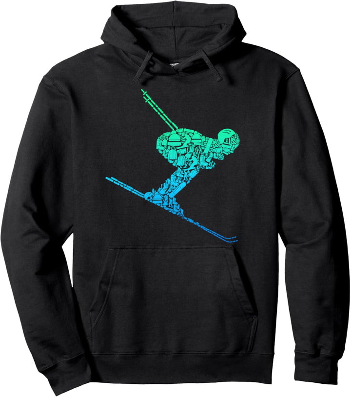 Skifahren Skifahrer Ski Pullover Hoodie