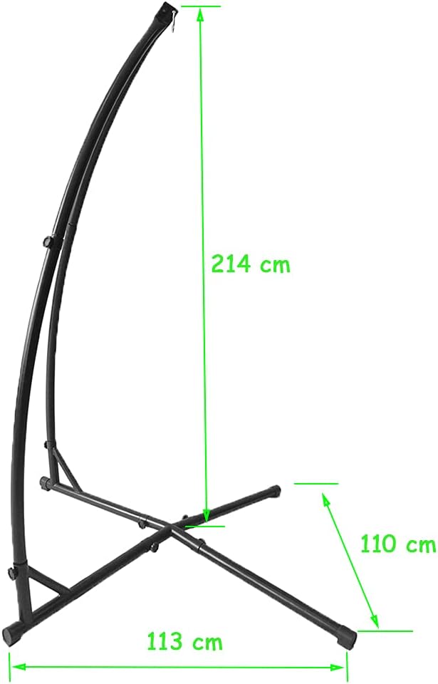 Hängesesselgestell aus Metall Hängestuhlständer Freistehendes Hängemattengestell 214 cm, für Garten