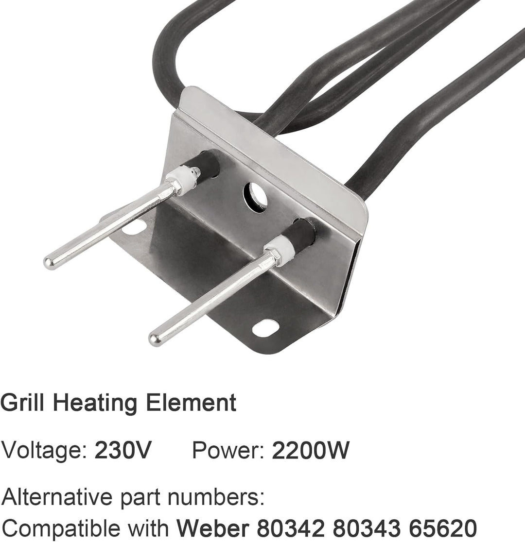 Kingsea Ersatzteil Heizelement Kompatibel mit Weber Q140, Q1400 Grill,Rostfreie Stähle Heizspirale,6