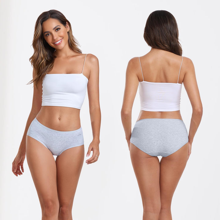 coskefy Unterhosen Damen, 6er Pack Slips Damen Baumwolle, Bequeme Frauen Unterwäsche, Atmungsaktiv P