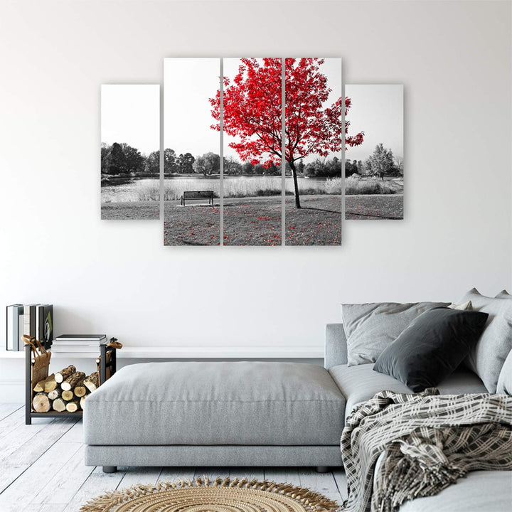 Feeby. Leinwandbild - 5 Teile - Bilder, Wand Bild, Wandbilder, Kunstdruck XXL, 5-Teilig, Typ B, 200x