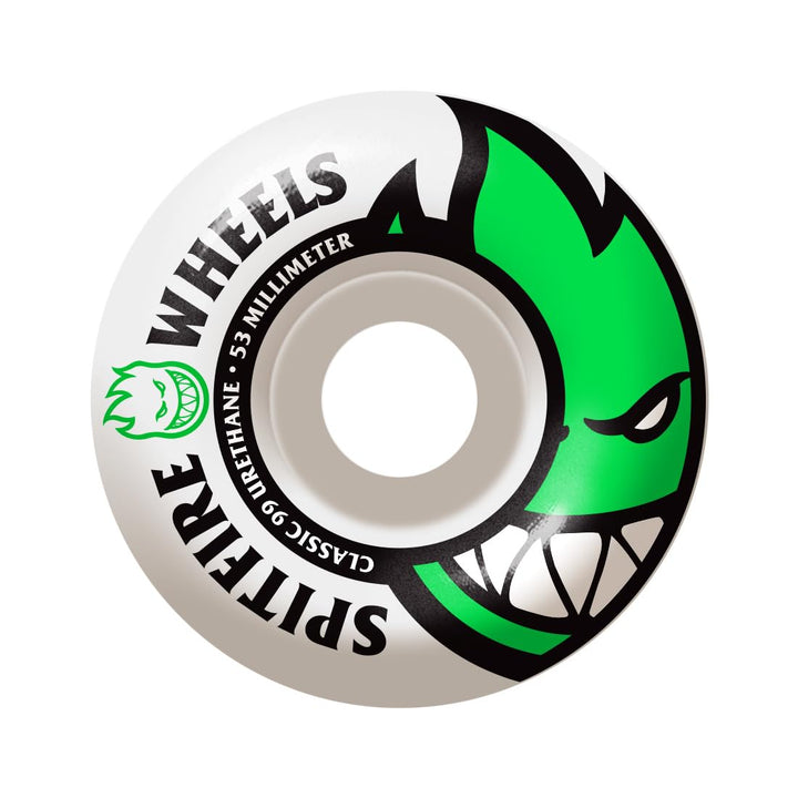 Spitfire Bighead Wheels White/Green 53mm Weiss 53mm, Weiss 53mm