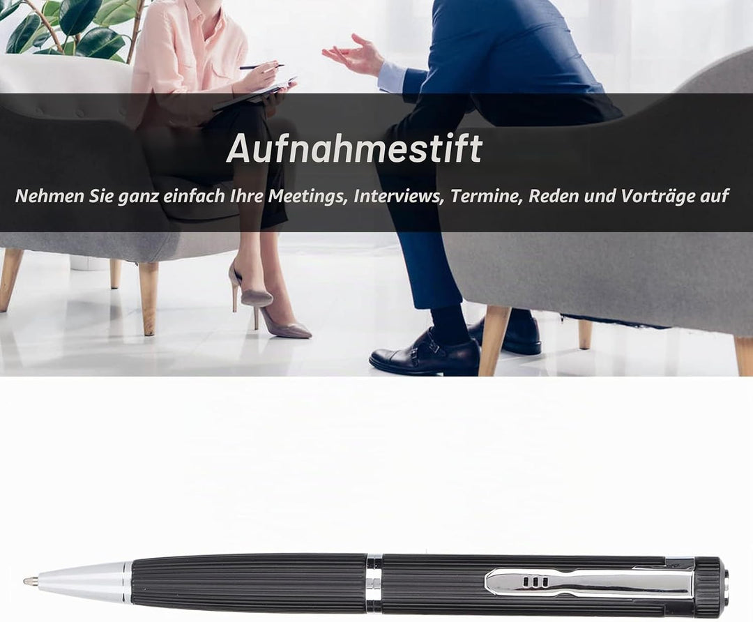 Digitaler Voice-Recorder, Voice-Recorder-Stift für Meetings mit HD-Sprachaktivierung, tragbare mit M