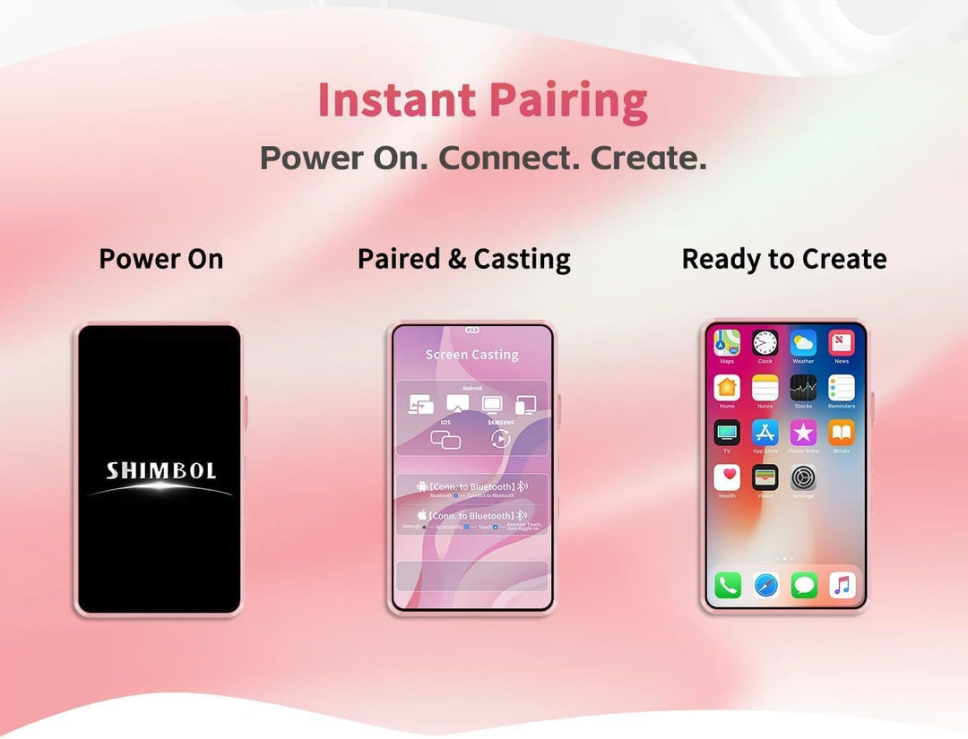 Shimbol P4, 1080P Full Touch HD Selfie Monitor Screen für iPhone &amp; Android, 𝐙𝐮𝐫ü𝐜𝐤-𝐒𝐭𝐞𝐮𝐞𝐫𝐮𝐧𝐠 𝐩𝐞𝐫 𝐓𝐨𝐮