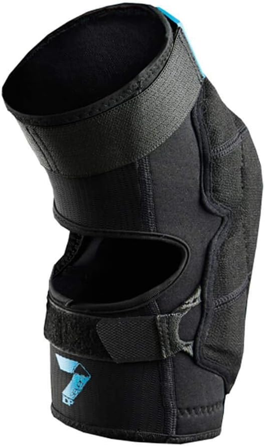 Seven Unisex – Erwachsene Flex Knieschützer XL schwarz-blau, XL schwarz-blau