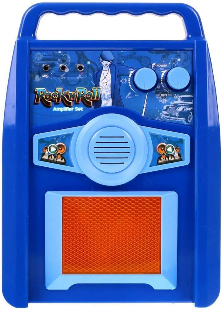 Rock-Gitarre mit Stahlsaiten, Verstärker, verstellbare Stativ und Mikrofon - Rockgitarre für Kinder