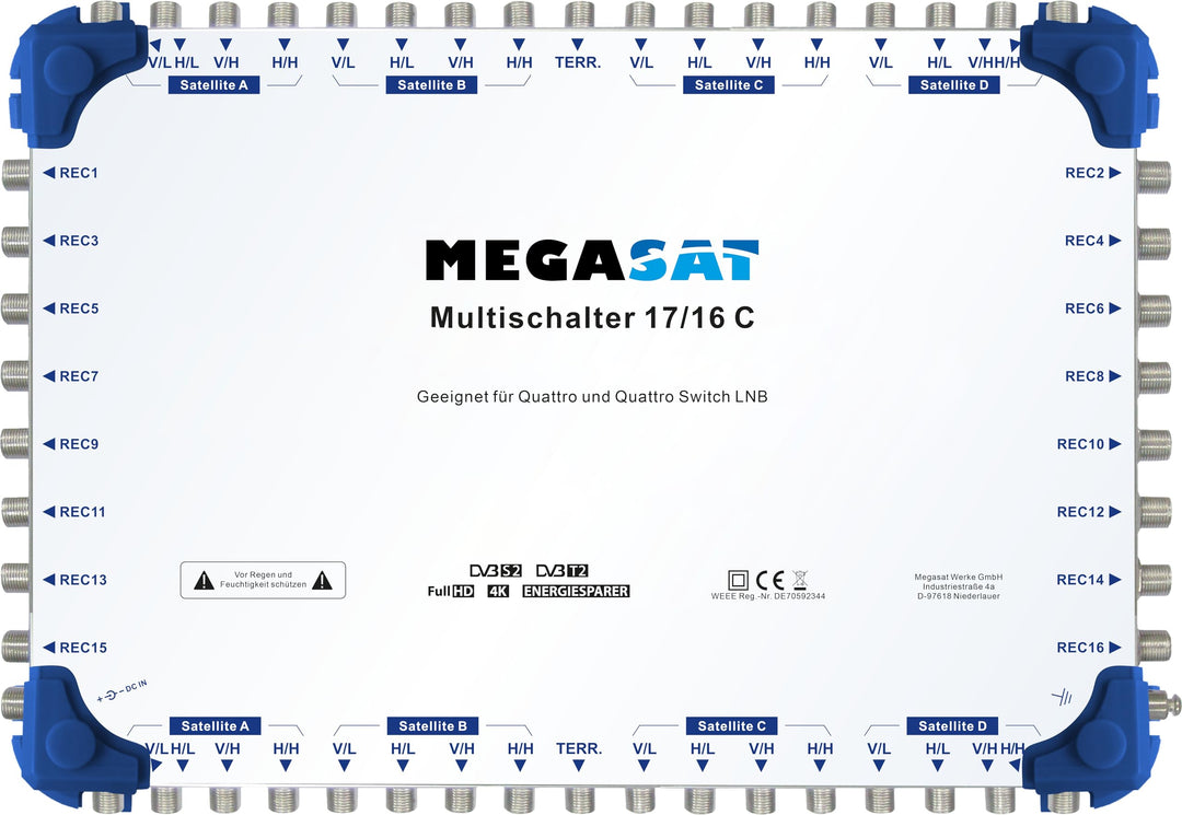 MegaSat 0600194 Multischalter 17/16 C Silber