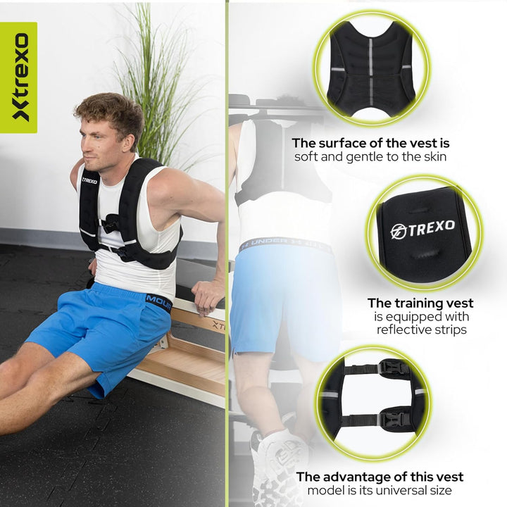 Trainingsweste mit Gewichten 5/8/10 KG 5 KG, 5 KG