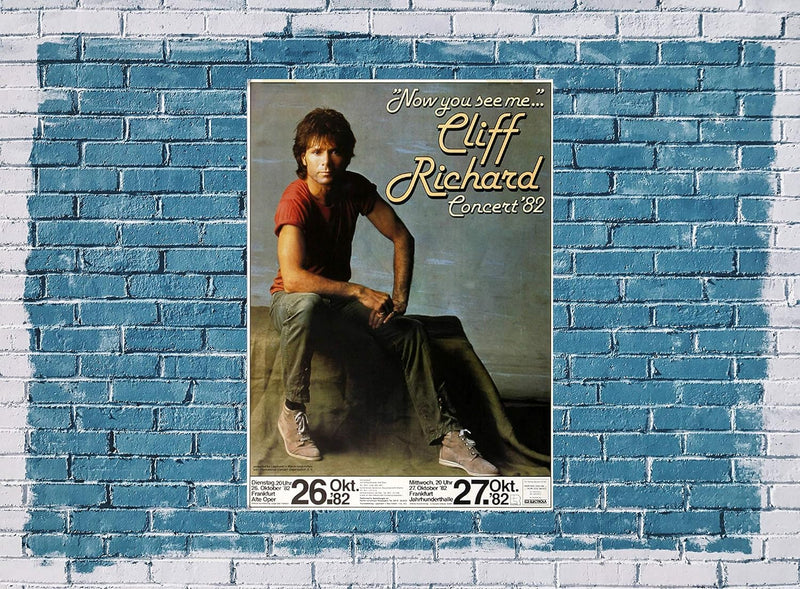 Cliff Richard - Now You See Me, Frankfurt 1982 » Konzertplakat/Premium Poster | Live Konzert Veranst