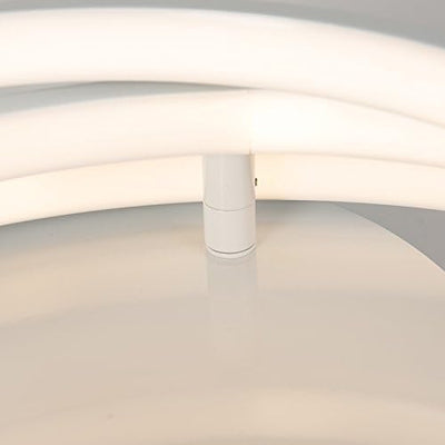 Qazqa - Moderne Deckenleuchte I Deckenlampe I Lampe I Leuchte weiss inkl. LED und Dimmer Rondas Dimm