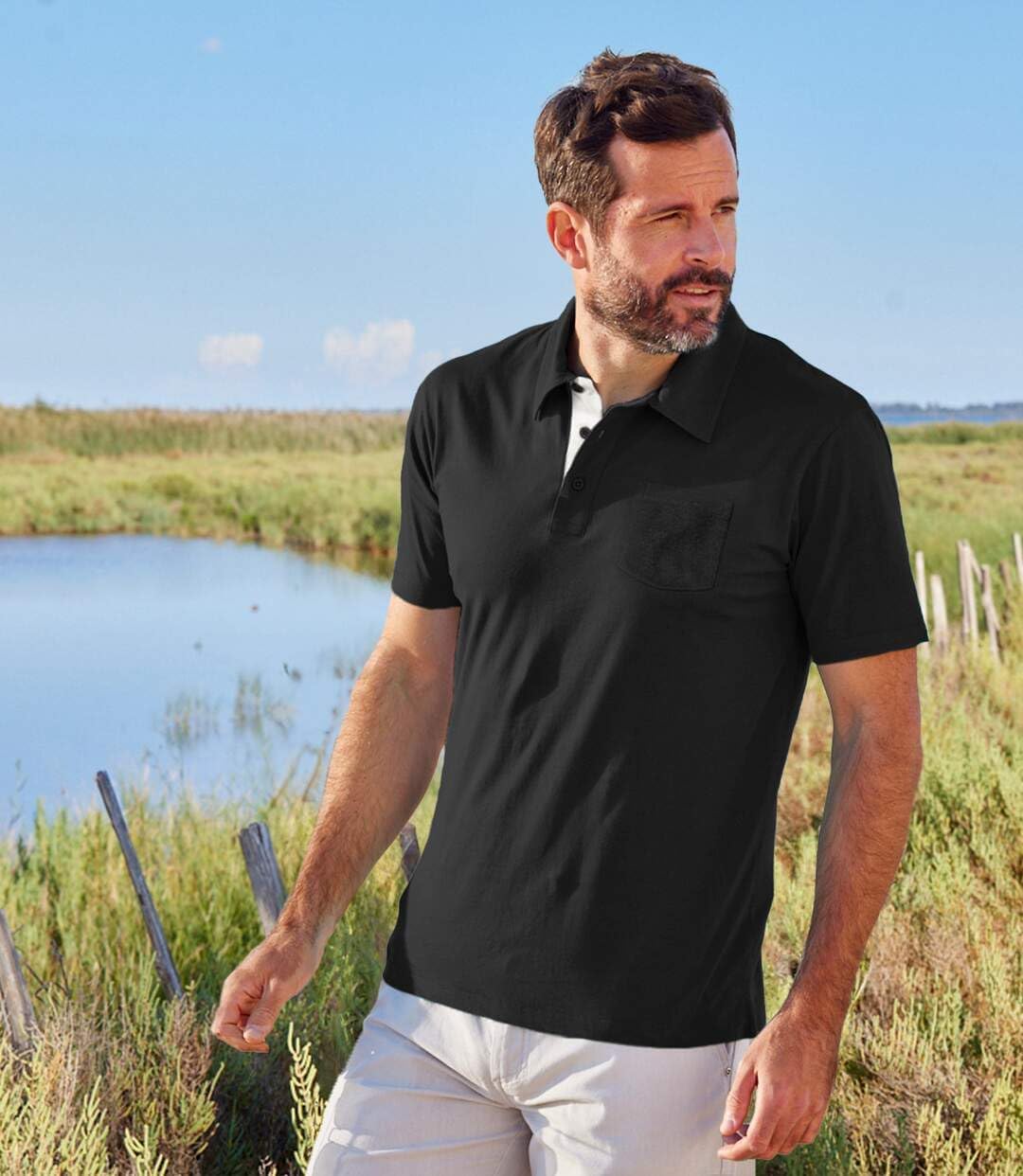 ATLAS FOR MEN - 5er Pack Polohemden für Männer - In grossen Grössen erhältlich 3XL Bordeauxrot, Apfe