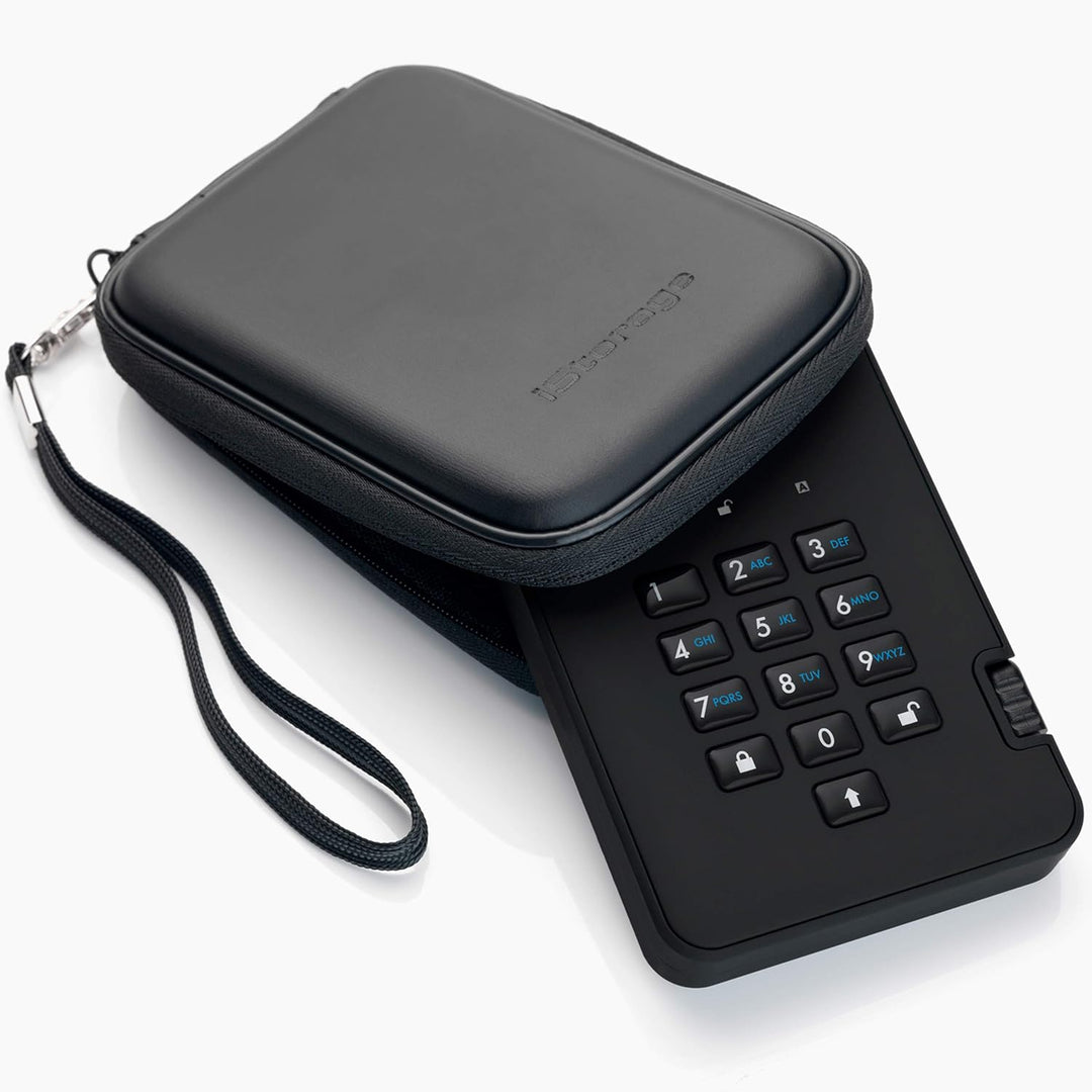 iStorage diskAshur2 SSD 2TB Verschlüsseltes Externes Festplattengehäuse, SSD-Gehäuse, Schwarz, 18299