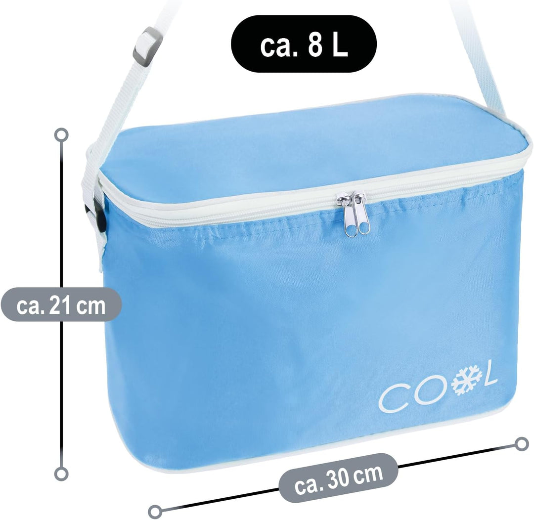 com-four® Kühltasche - Klassische Faltbare Thermo-Kühlbox - Isoliertasche für Picknick, Camping, Out