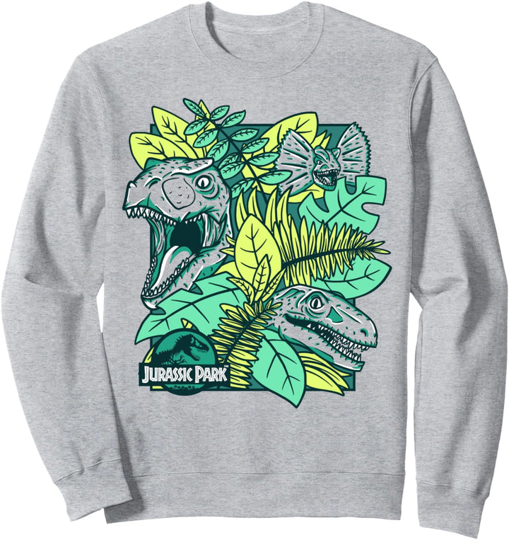 Jurassic Park Tropical Dino Heads Sweatshirt