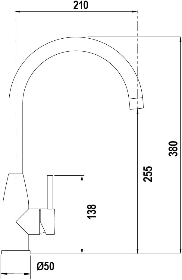 Schock 559000EDM Küchenarmatur KAVUS Edelstahl – Hochdruck-Armatur mit Festauslauf, ultraleisem Wass