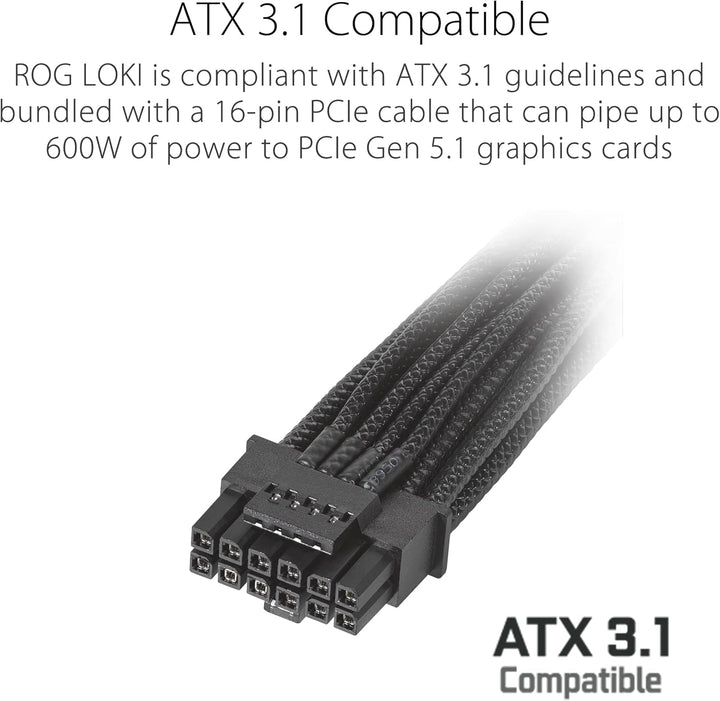 ASUS ROG Loki SFX-L 750W Platinum (Vollmodulares Netzteil, 80+, Lambda A Zertifiziert, 120mm PWM ARG