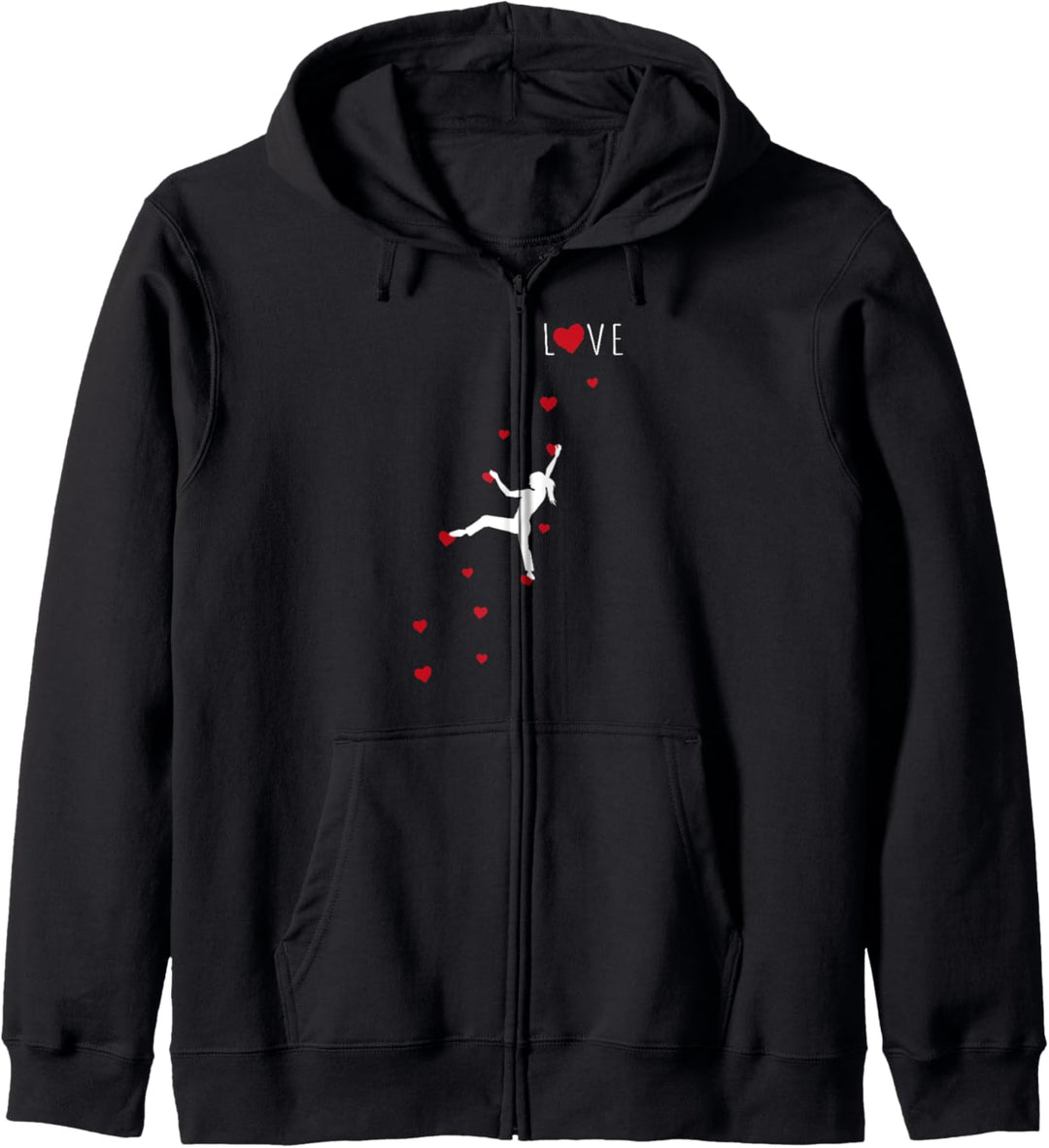 Love Bouldern Klettern Kletterhalle Kletterer Freeclimbing Kapuzenjacke