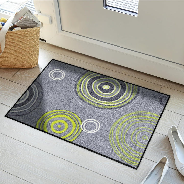 Erwin Müller Fussmatte, Schmutzfangmatte, Fussabtreter grau/grün Grösse 80x150 cm - robust, langlebi