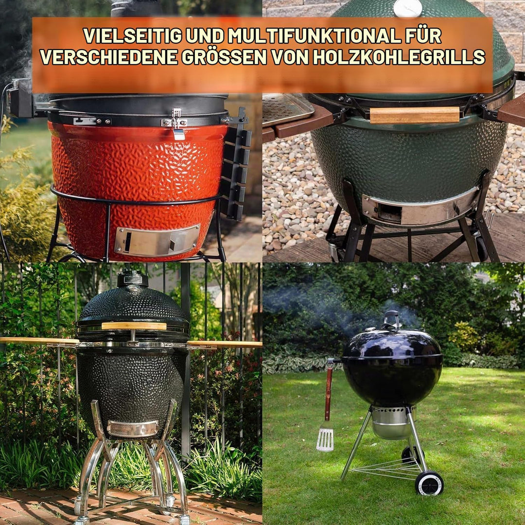 Onlyfire Ascheschieber Ash Tool Passt für Kamado/Keramik Grill Mag Big Green Egg, Kamado Joe, Pit Bo