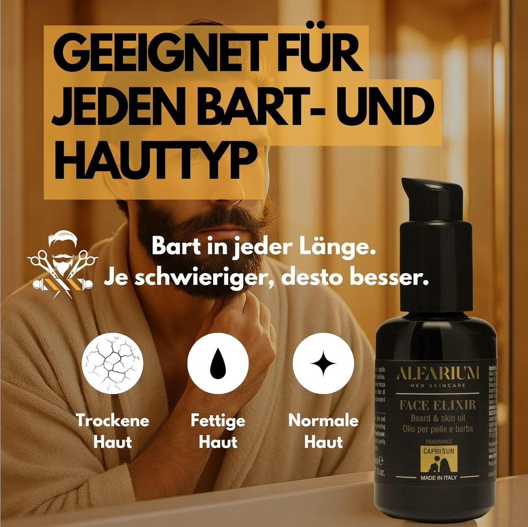 Bartöl Herren – Premium Bartpflege Öl Männer gegen Juckreiz, Bartschuppen & trockene Haut – Natürlic
