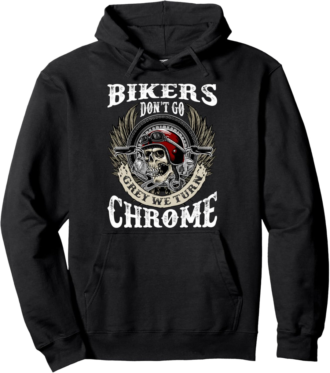 Motorradhelm Totenkopf Lustiges Geschenk Motorrad Biker Pullover Hoodie