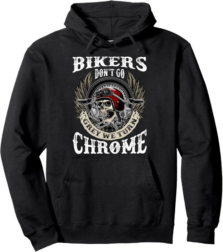 Motorradhelm Totenkopf Lustiges Geschenk Motorrad Biker Pullover Hoodie