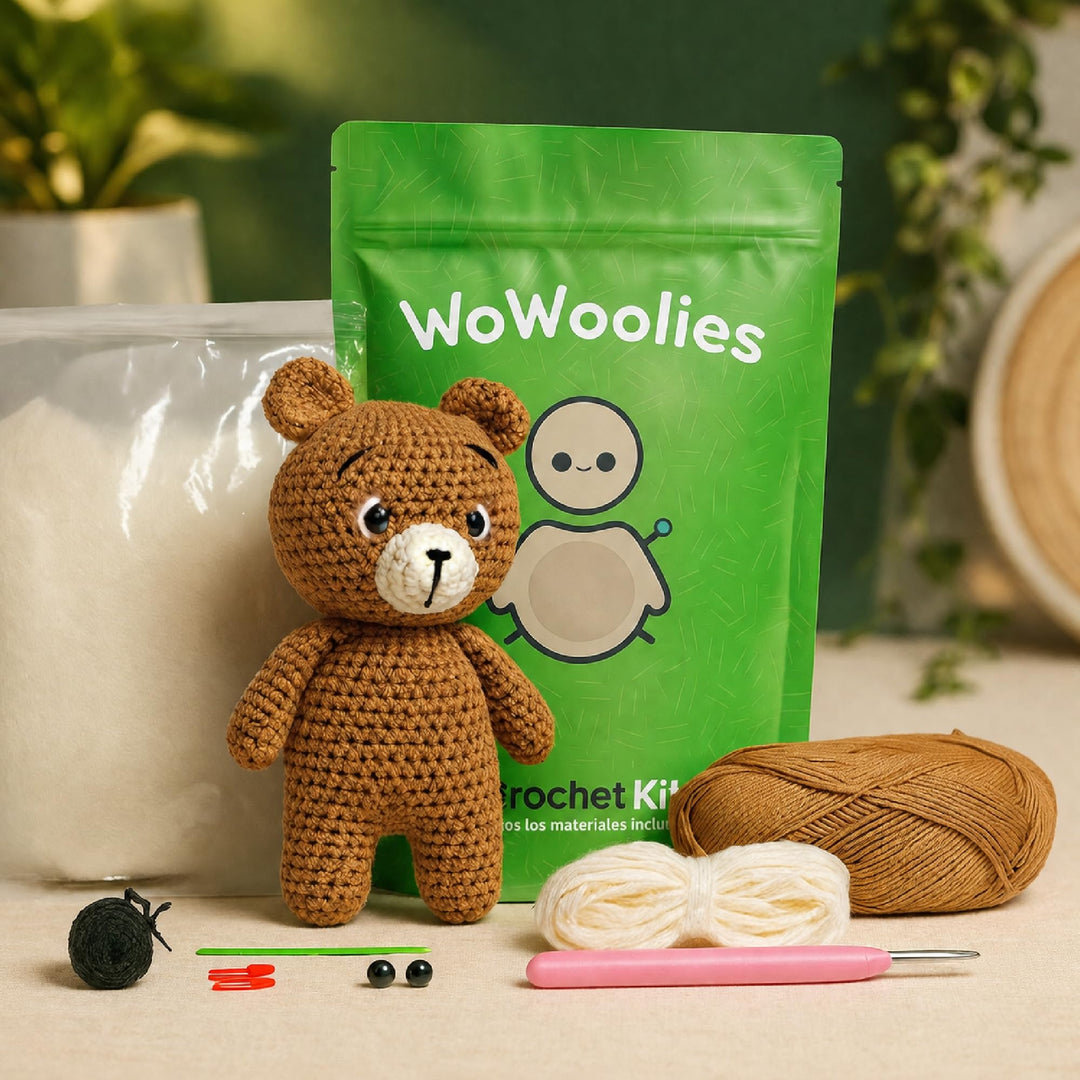 WoWoolies Amigurumi Teddy-Set – komplettes Häkel- und Häkelset | Schritt für Schritt Anleitung | ink