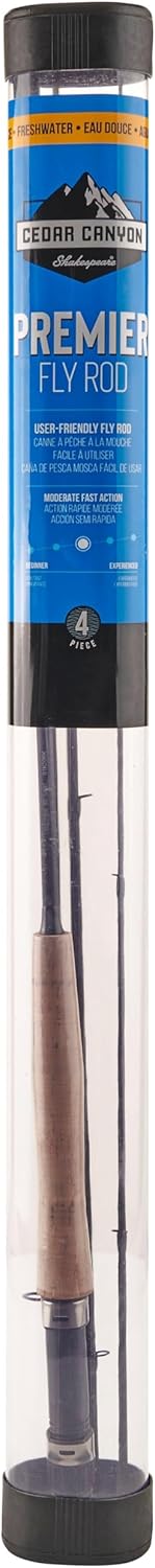 Shakespeare Fliegenrute Cedar Canyon Premier Neues Modell 8' - 3/4wt - 4pc, Neues Modell 8' - 3/4wt