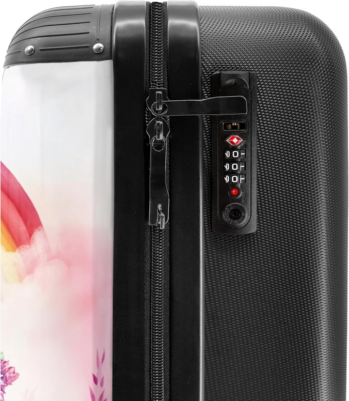 NoBoringSuitcases.com® Handgepäck Koffer Kinder 55x35x20 cm Reisekoffer Kinderkoffer 4 Rollen Leicht