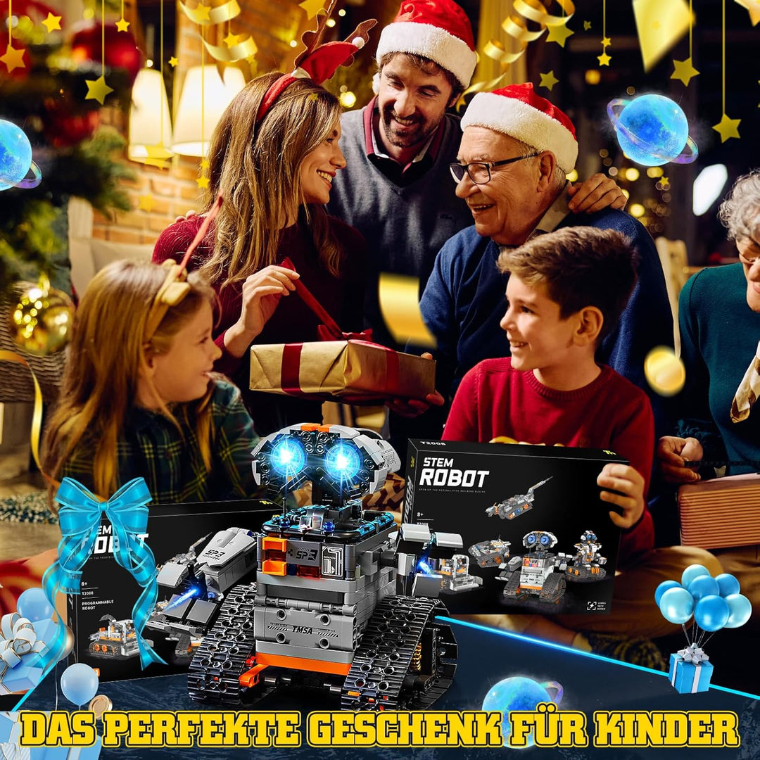 Technik Roboter Kinder, 5-in-1 Ferngesteuerte Robot Programmierbarer mit App & Fernsteuerung, Techni