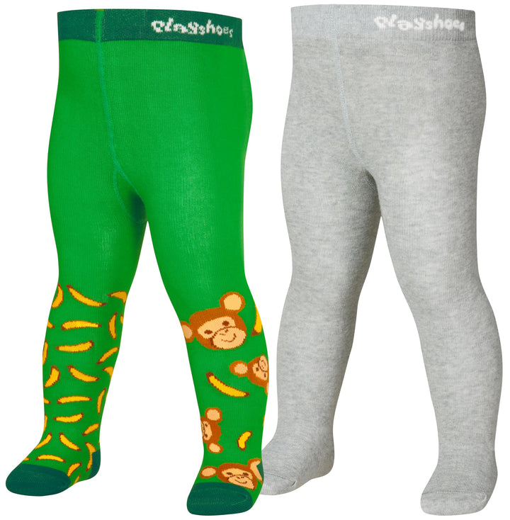 Playshoes Unisex Kinder Strumpfhose, Affe 2er Set