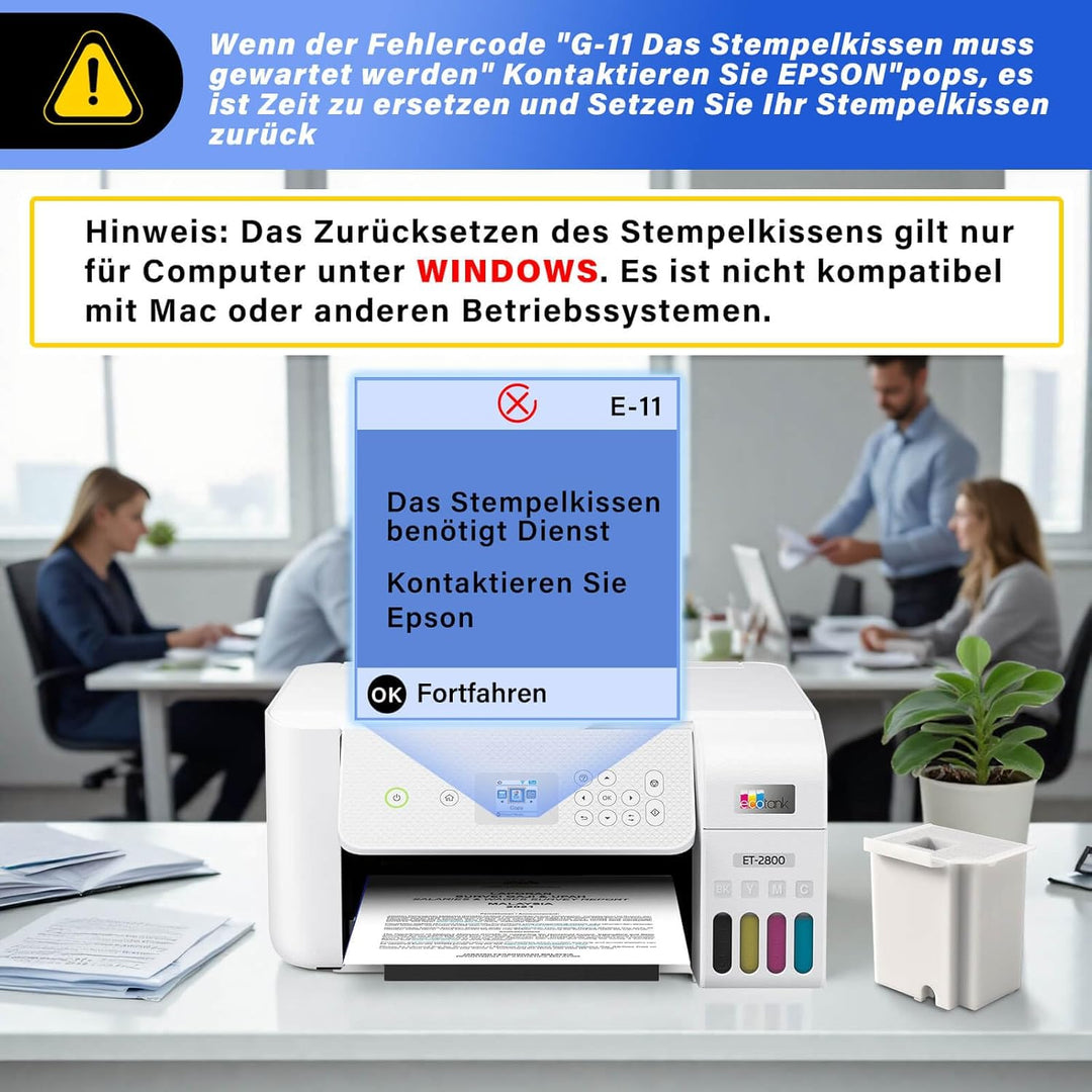 Ersatz-Resttintenkissen mit Reset-Software für Ecotank-Drucker ET-4800 ET-2820 ET-2720 ET-2871 ET-47