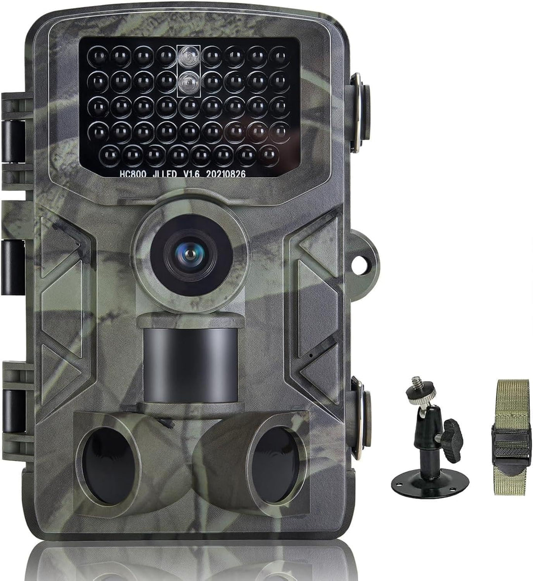 Wildkamera 4K 50MP, Wildtierkamera mit Nachtsicht Bewegungsmelder Weitwinkel 120°, 850nm IR LEDs Nac