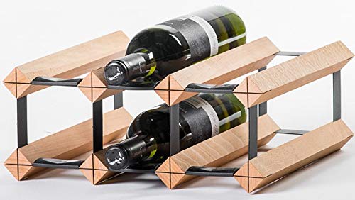 RAXI™ Classic Premium Weinregal aus Holz mit luxuriösem Design, Flaschenregal für 6 Wein Flaschen 32