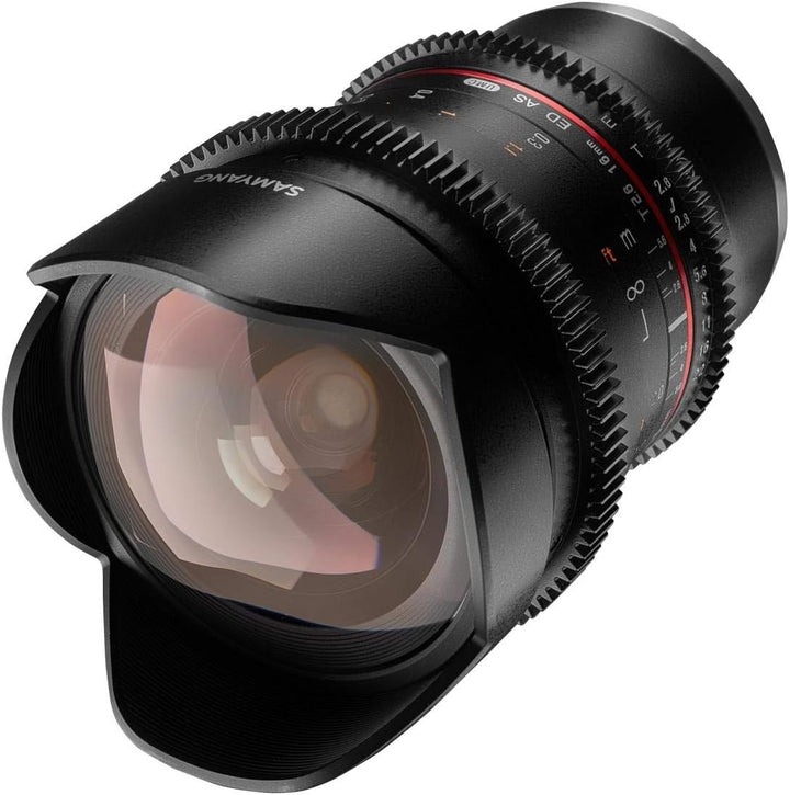 Samyang MF 16mm T2.6 Video DSLR Sony E - manuelles Video Objektiv mit 16mm Festbrennweite für Vollfo