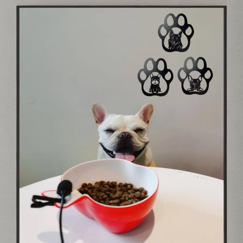 Ctpeng 3 Stück Metall Hund Wand Dekor, Garten Dekoration Hängen für Innen, Aussen Haus, Schlafzimmer