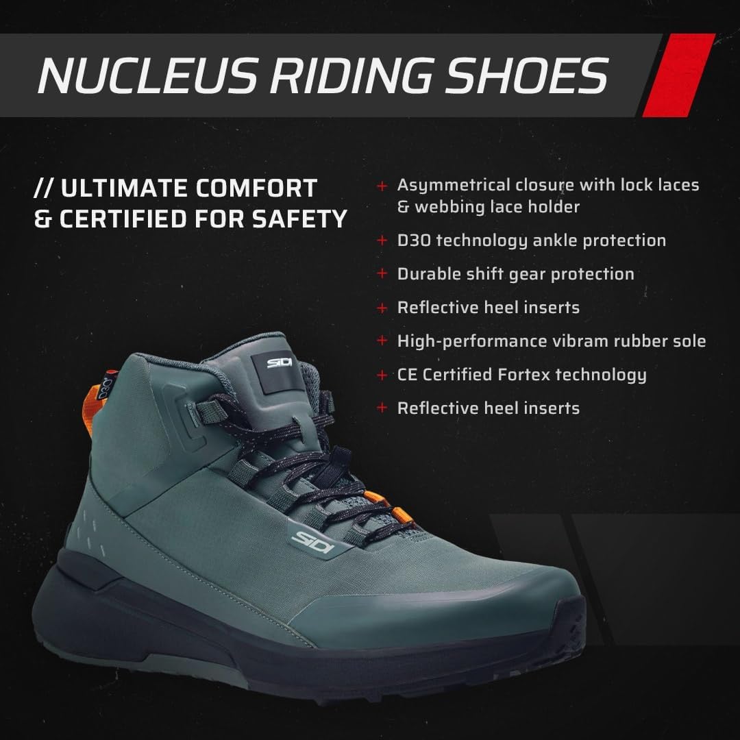 Sidi Nucleus Lemon Black Motorradschuhe CE Fortex D3O 41 EU Lemon Black, 41 EU Lemon Black