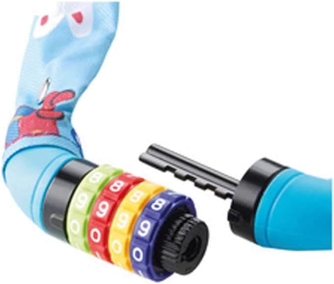 FISCHER 85895 Kinder Kettenschloss Zahlen Boys, Länge: 65 cm, Blau - Autos