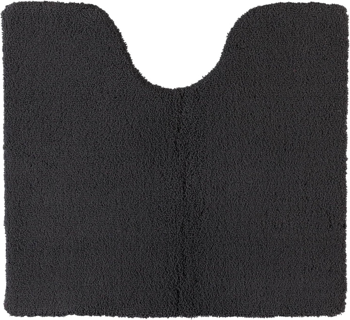 Rhomtuft Badteppiche Square Zinn - 02 Toilettenvorlage mit Ausschnitt 55x60 cm, Toilettenvorlage mit