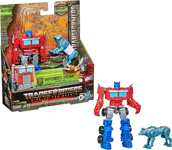 Transformers: Aufstieg der Bestien Beast Alliance Beast Weaponizers 2er-Pack Optimus Prime Spielzeug