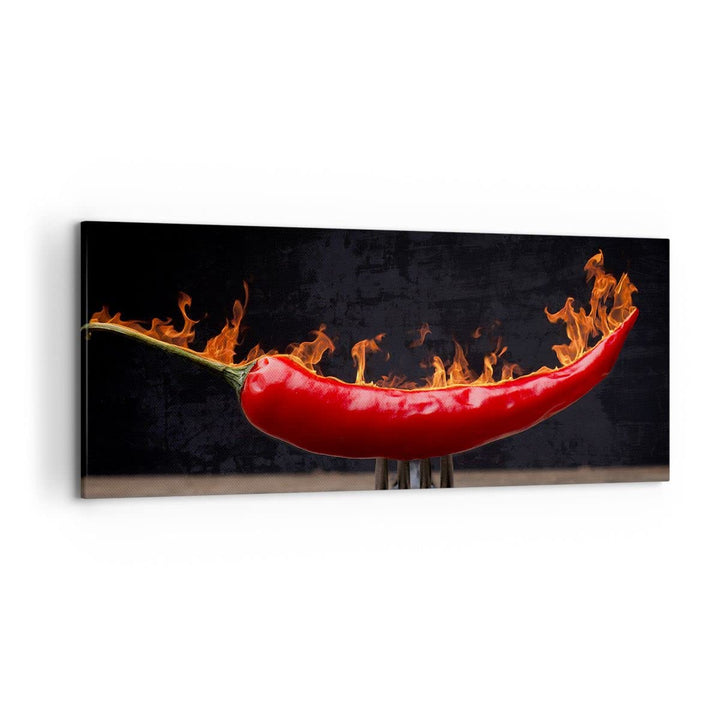Wandbilder Dekoration Wohnzimmer Chili Paprika Bio Landwirtschaft Panorama Bilder auf Leinwand 120x5