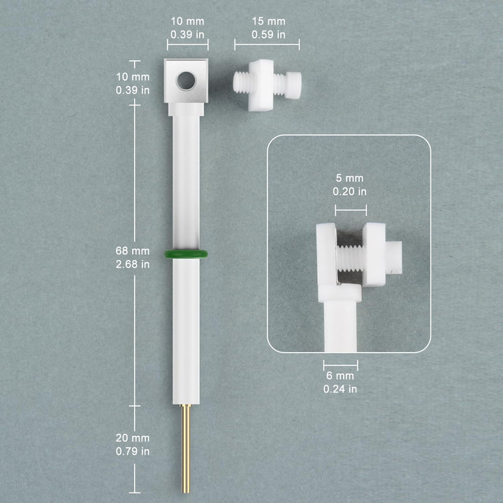 stonylab PTFE Titan Elektrodenhalter, Austauschbarer Mehrzweck Elektrodenhalter Clip mit 10 x 10 mm