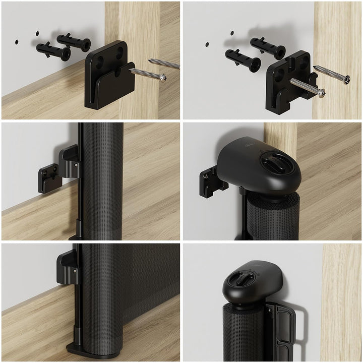 Carlo Milano Baby Gate: Ausziehbares Treppenschutzgitter, 13-500 cm, 85 cm hoch, schwarz (Kinderschu