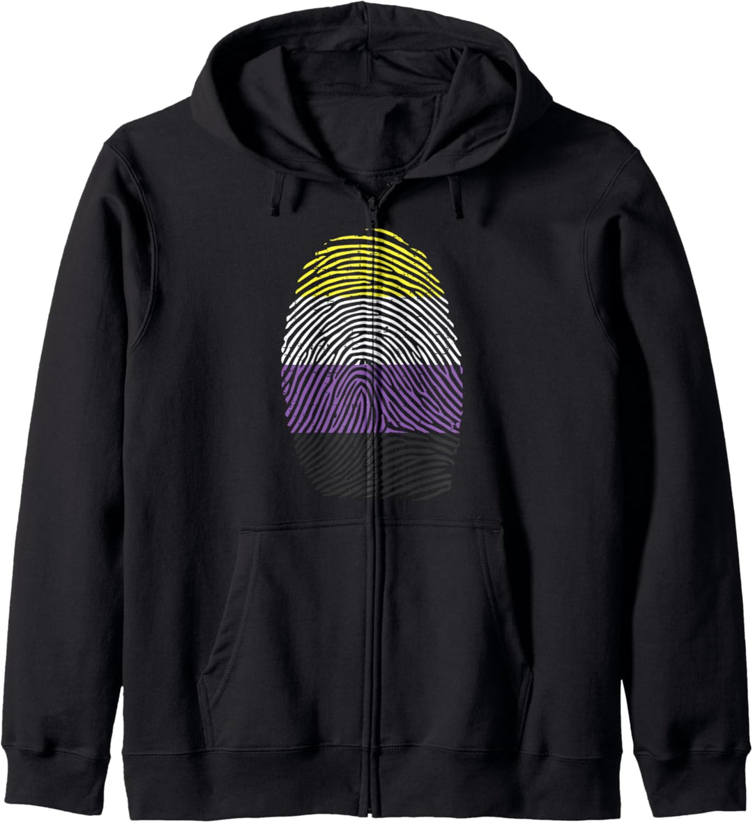 Finger Print DNA LGBTQ Non-Binary Flag Genderqueer Men Women Kapuzenjacke