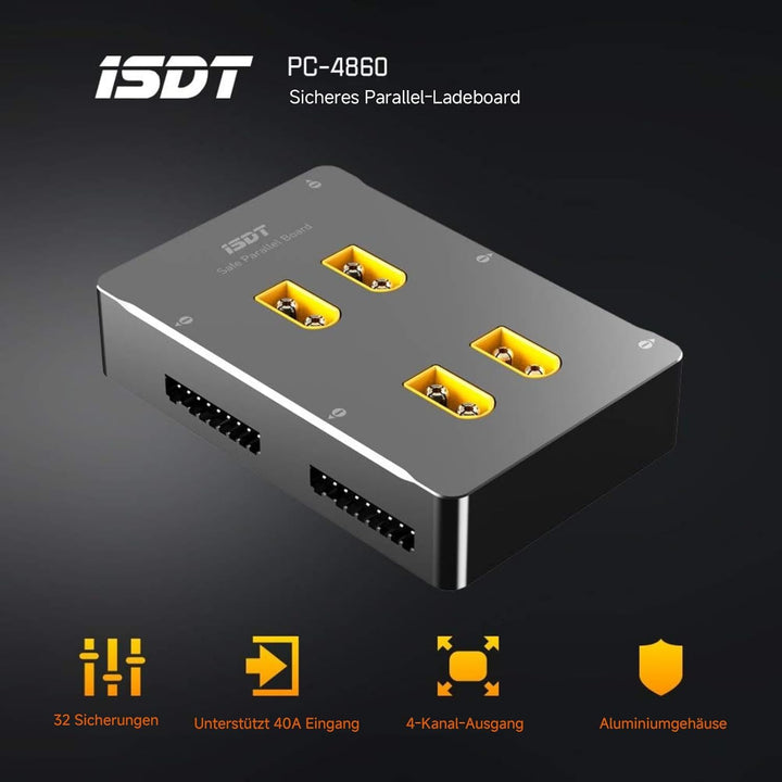 ISDT PC-4860S Lipo Akku Parallel Ladekarte,RC Lipo Balanced Parallel Charging Board,Sicher Parallel