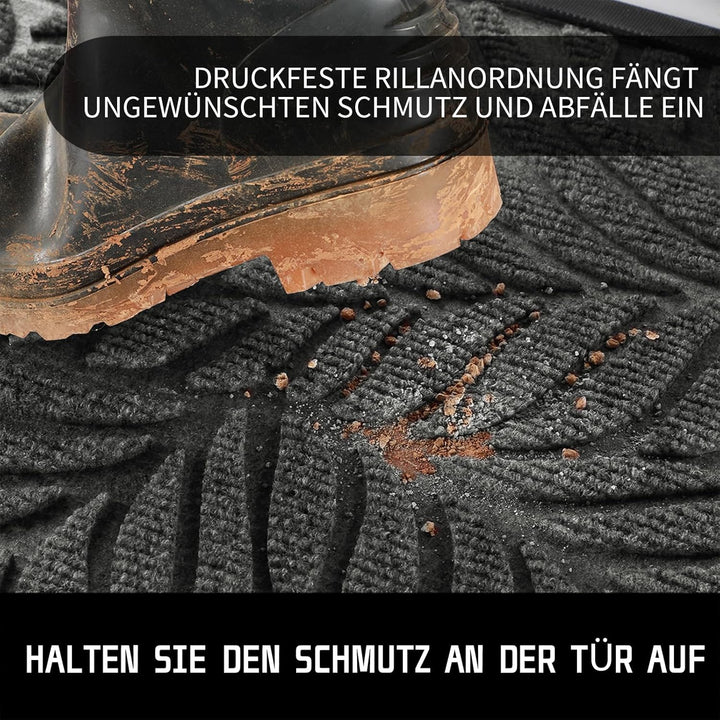 Yimobra Schmutzfangmatte waschbar, 75 x 43 cm, rutschfeste Sauberlaufmatte für draussen – Premium Fu