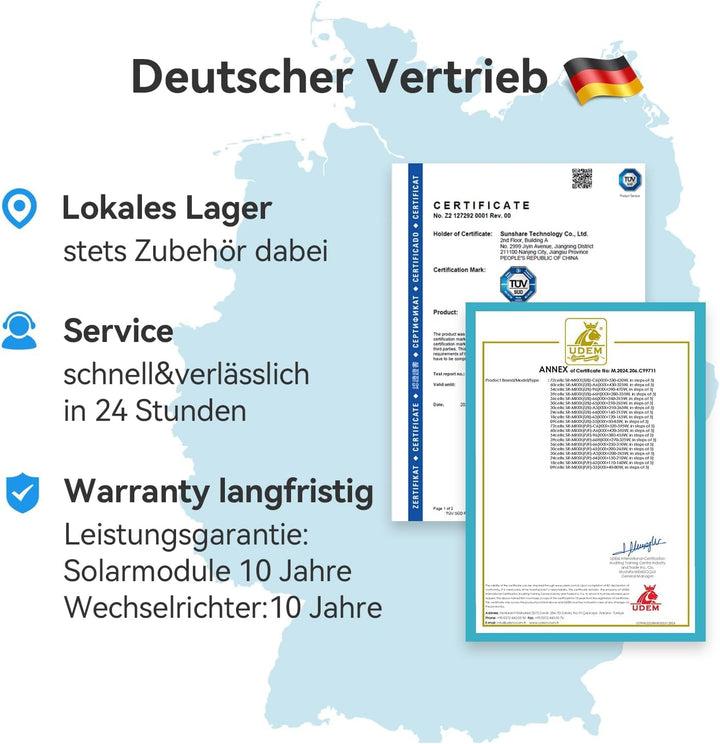 Ray 200W Balkonkraftwerk ohne Halterung – Flexibles DIY Solaranlage Komplettset – 800W Wechselrichte