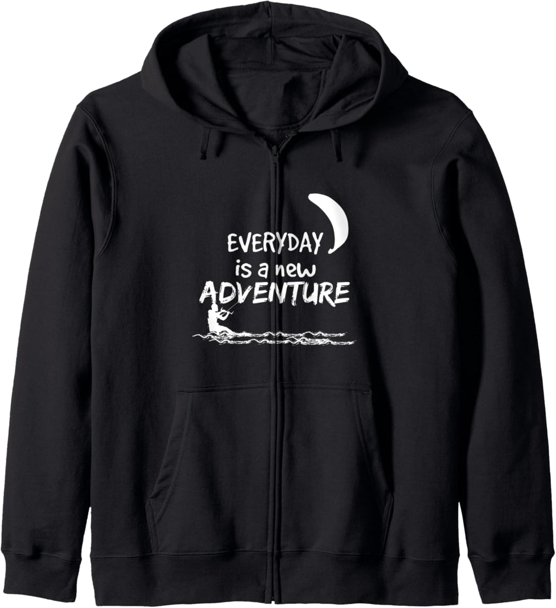 Jeder Tag ist ein neues Abenteuer Kite Surfing Kapuzenjacke