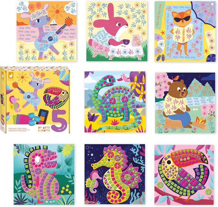 Janod - My Arts & Crafts – 5 Jahre – Kreatives Multiaktivitäts-Set – 8 Illustrationen – Kreativ-Set